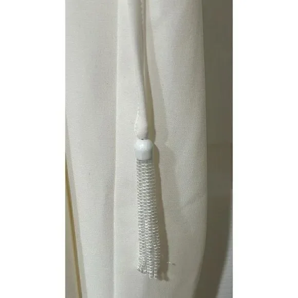 Cinq a Sept Ivory Holiday Macie Wrap Jumpsuit Size 6 - Picture 11 of 12